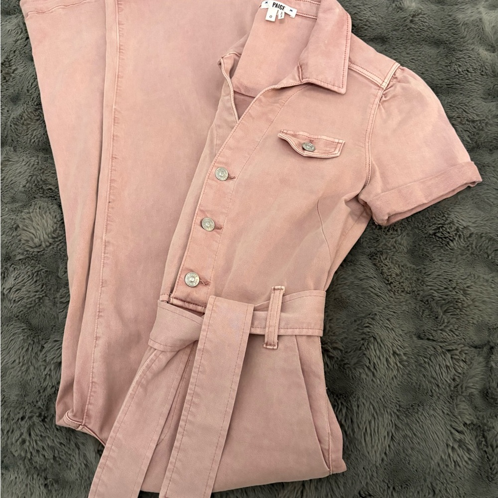 PAIGE Blush Button-Up Jumpsuit